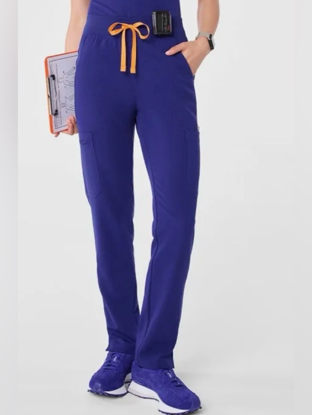 Figs Women High Rise Slim Pants in size XS in Deep Royal blue NWOT